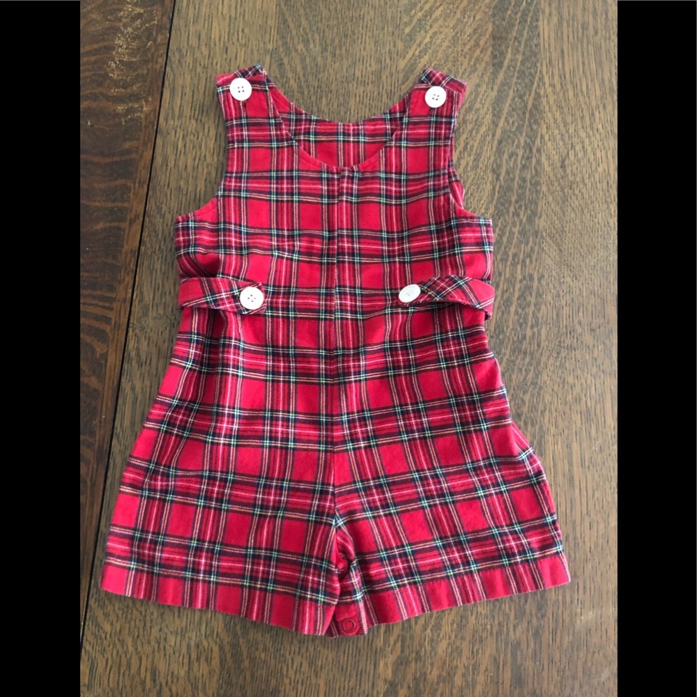 Cottontail original red plaid Jon Jon. Boys 2